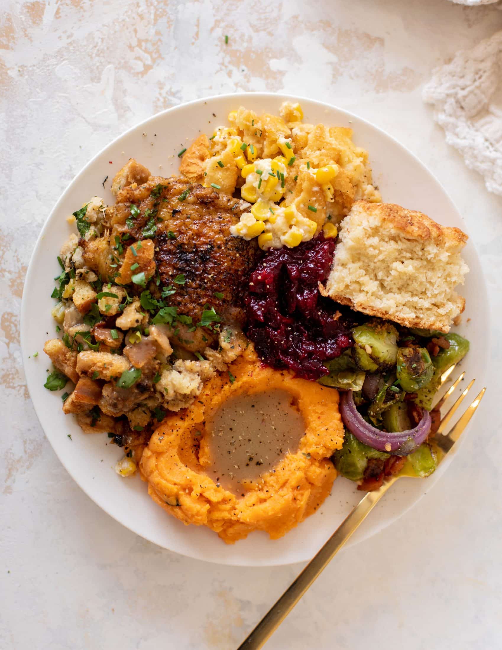 thanksgiving chicken and stuffing