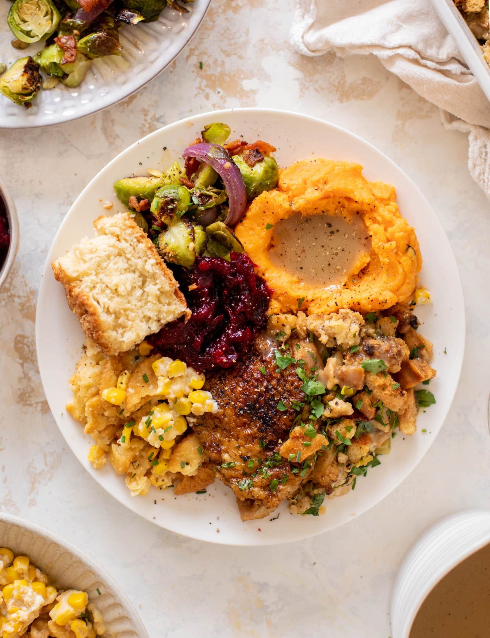 thanksgiving chicken and stuffing