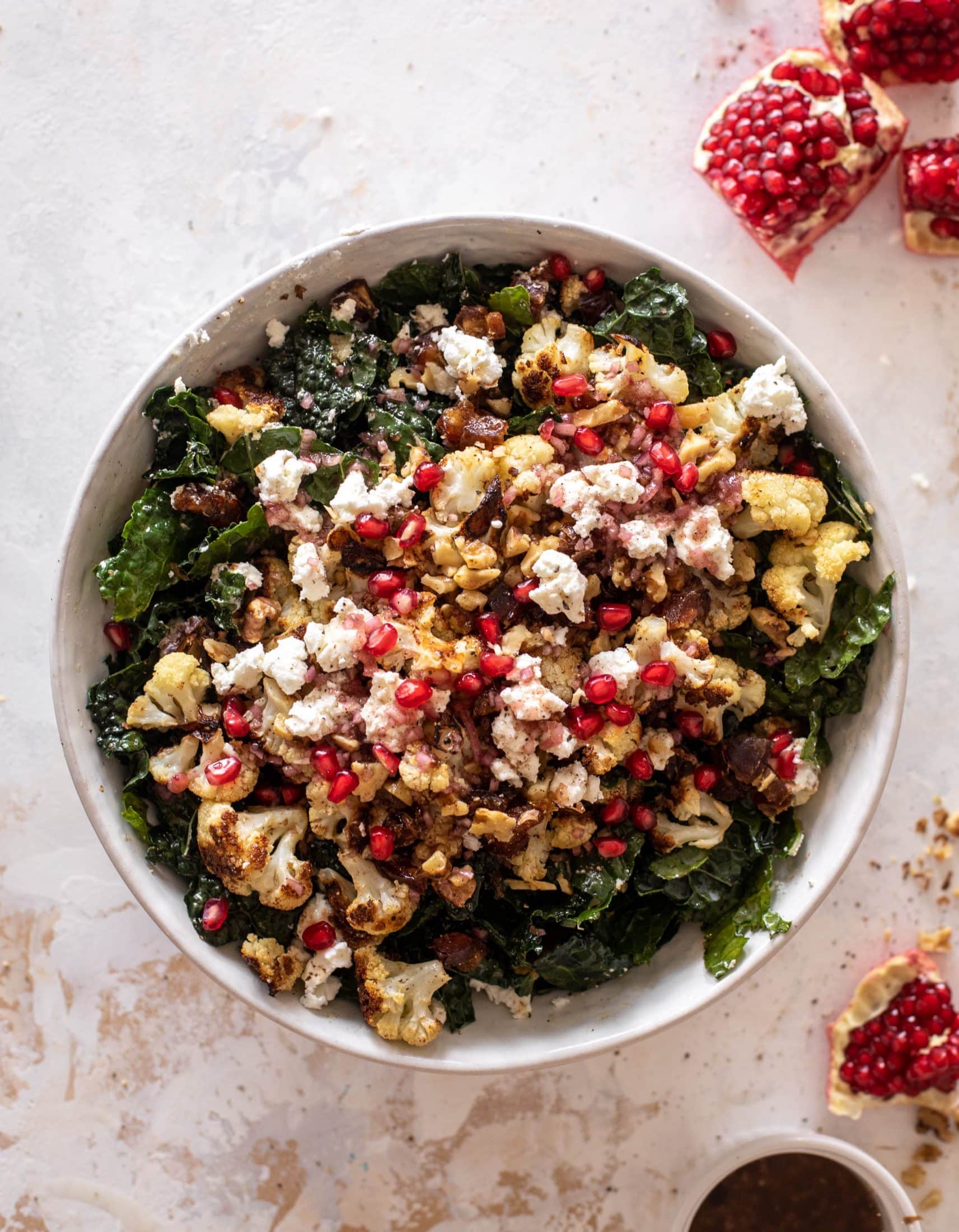 roasted cauliflower kale salad