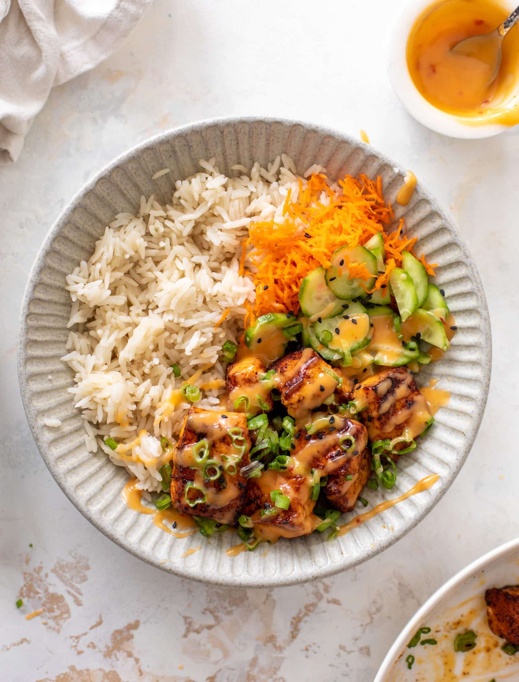 bang bang salmon bowls