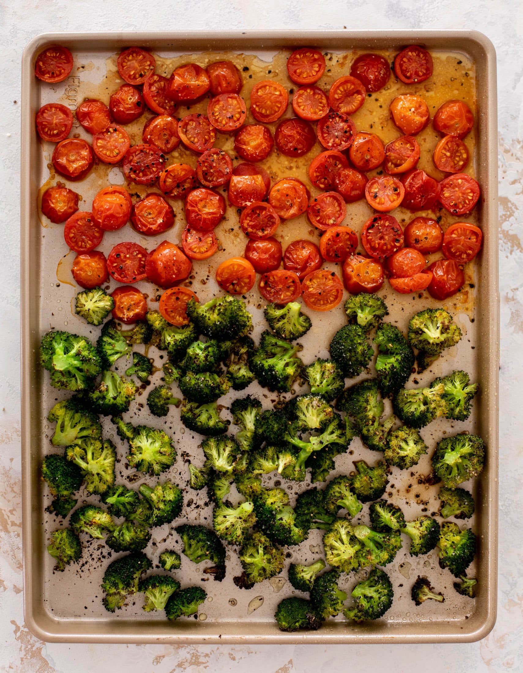 sheet pan shrimp tortellini & vegetables