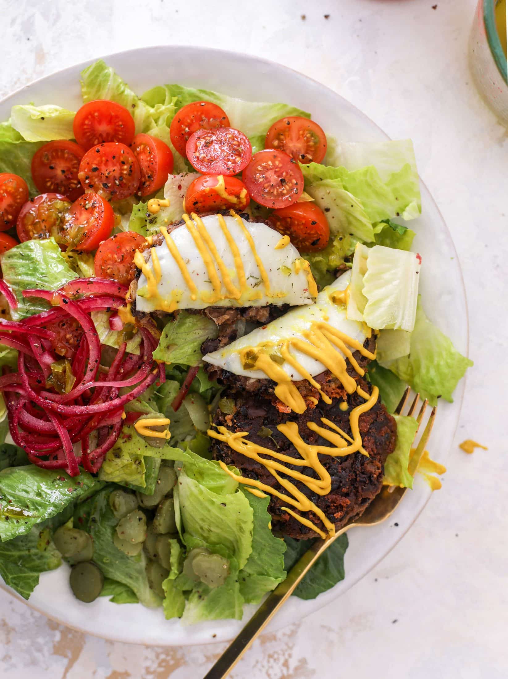black bean burger bowls
