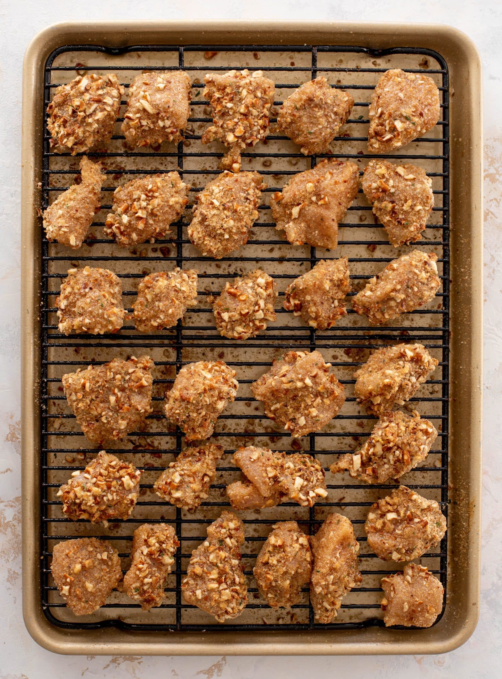 pretzel crusted buffalo chicken bites
