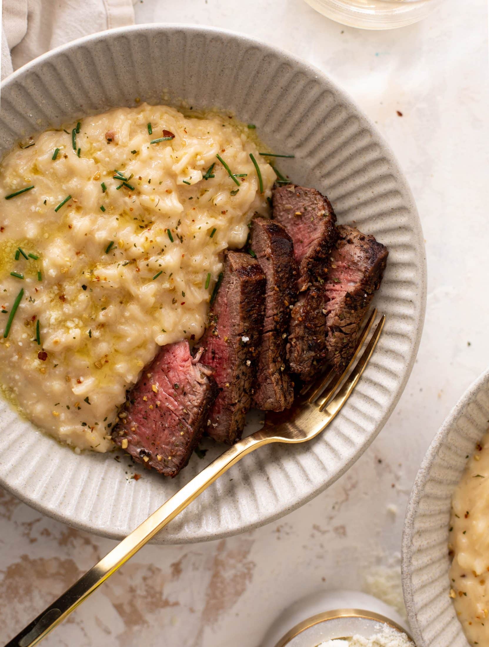 mascarpone risotto with seared filet mignon