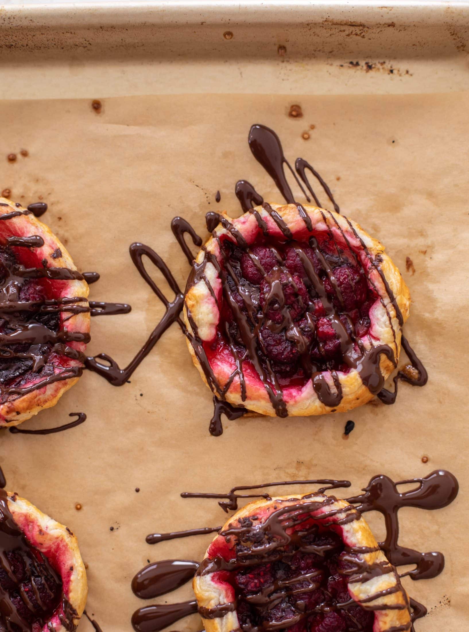 raspberry puff pastry tarts