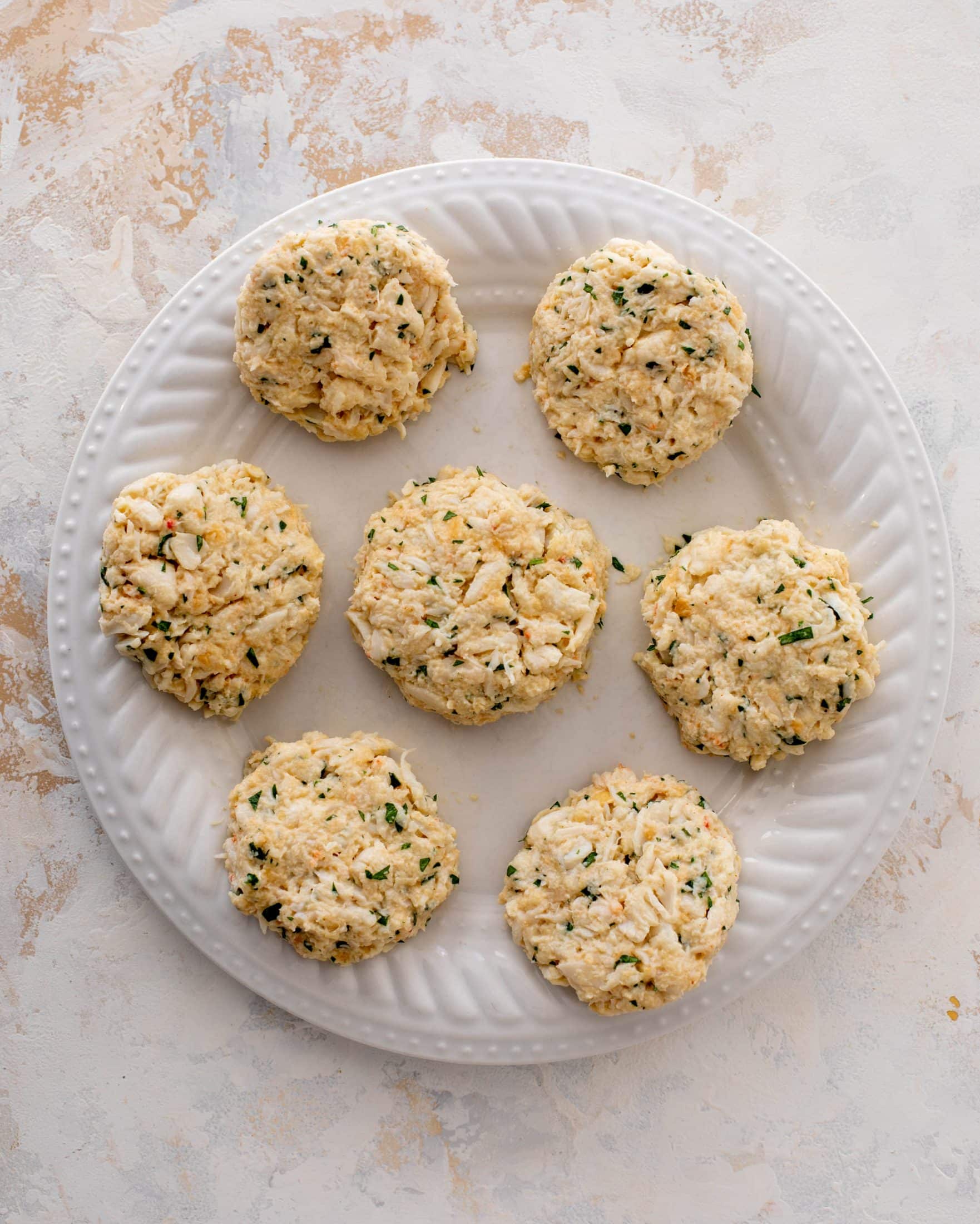 crab cake caesar with old bay croutons