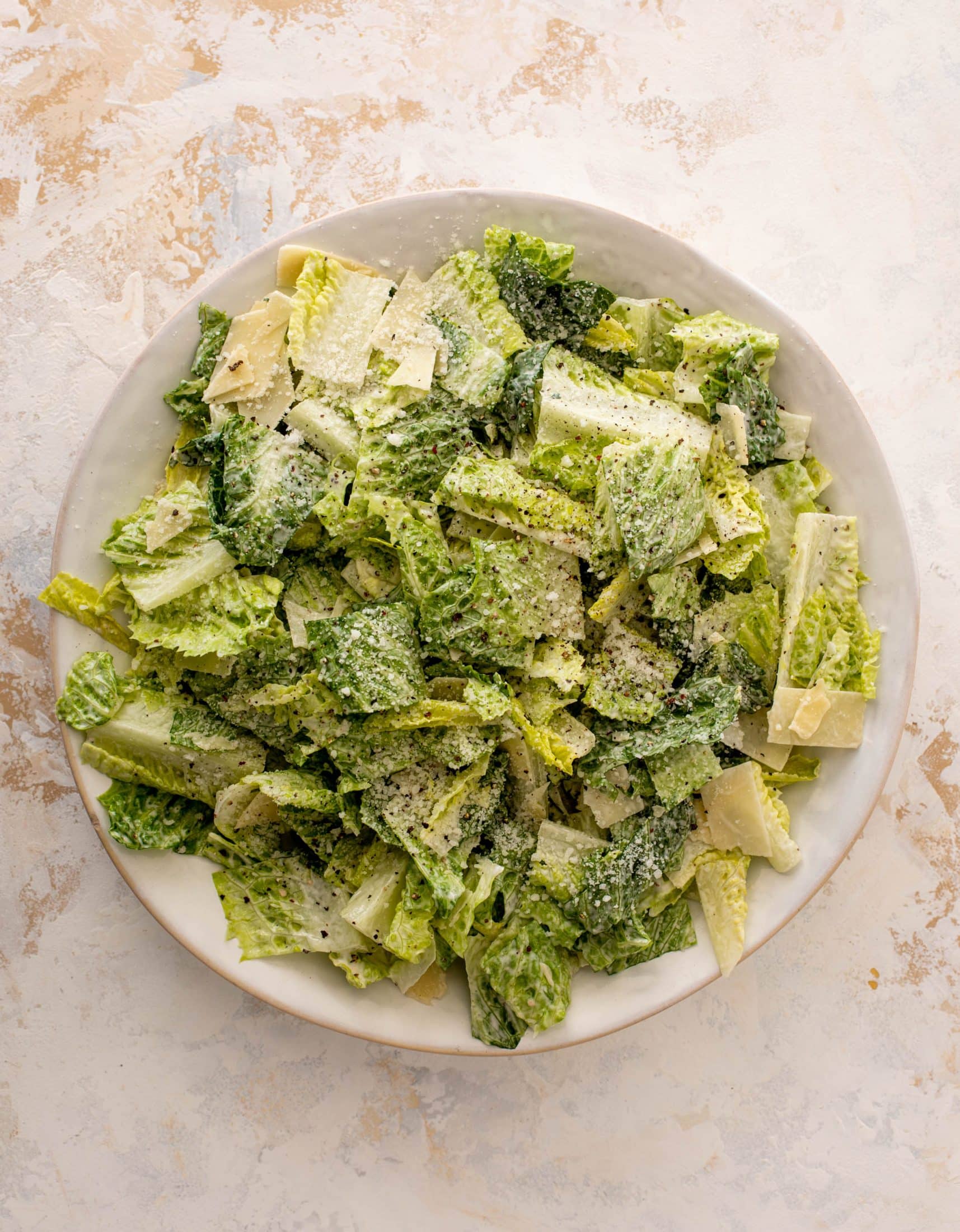 crab cake caesar with old bay croutons
