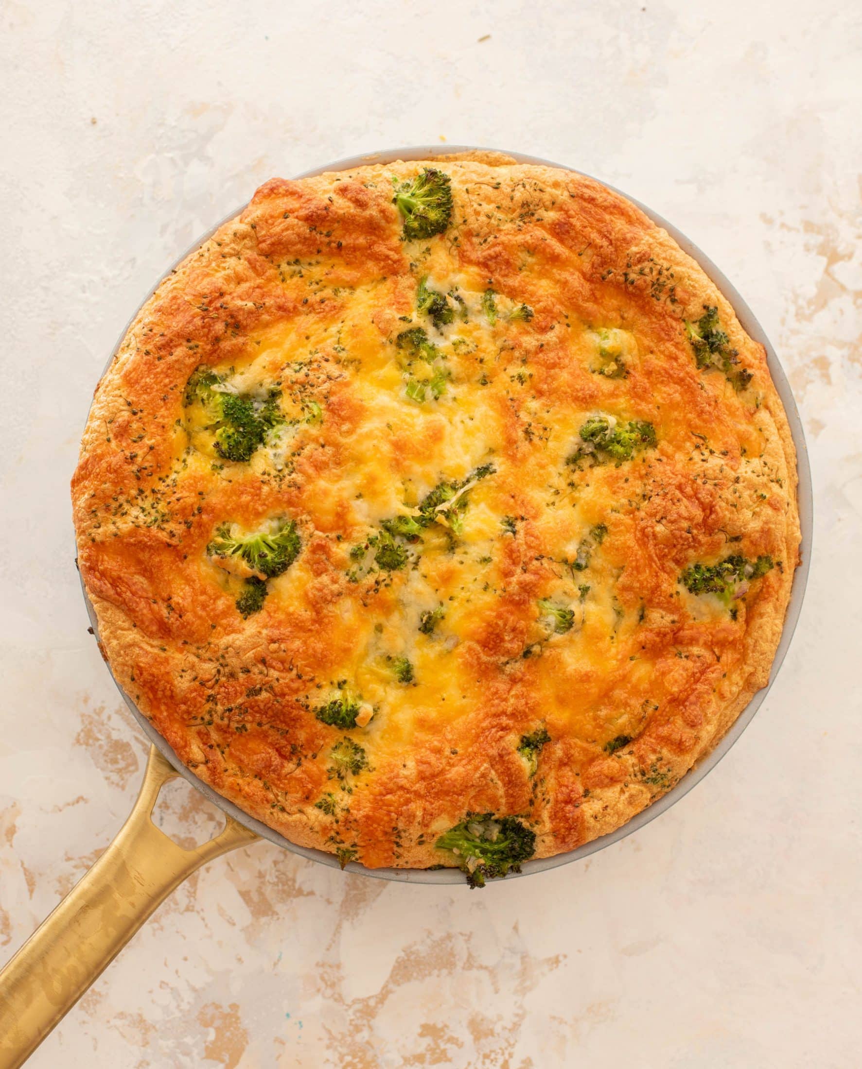broccoli cheddar frittata souffle