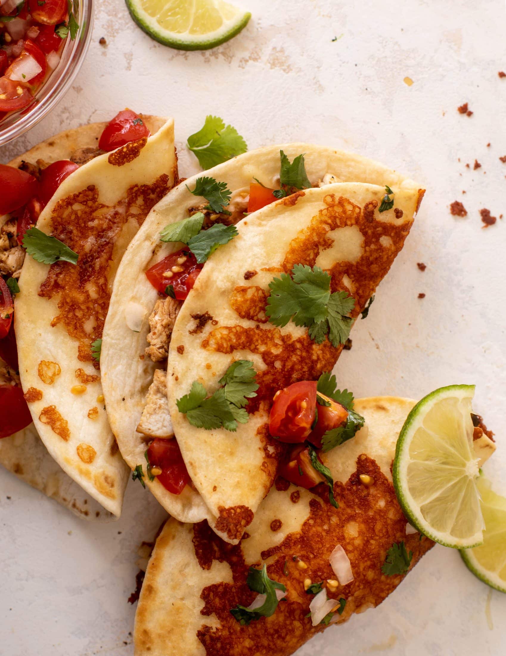 crispy cheesy chicken tacos