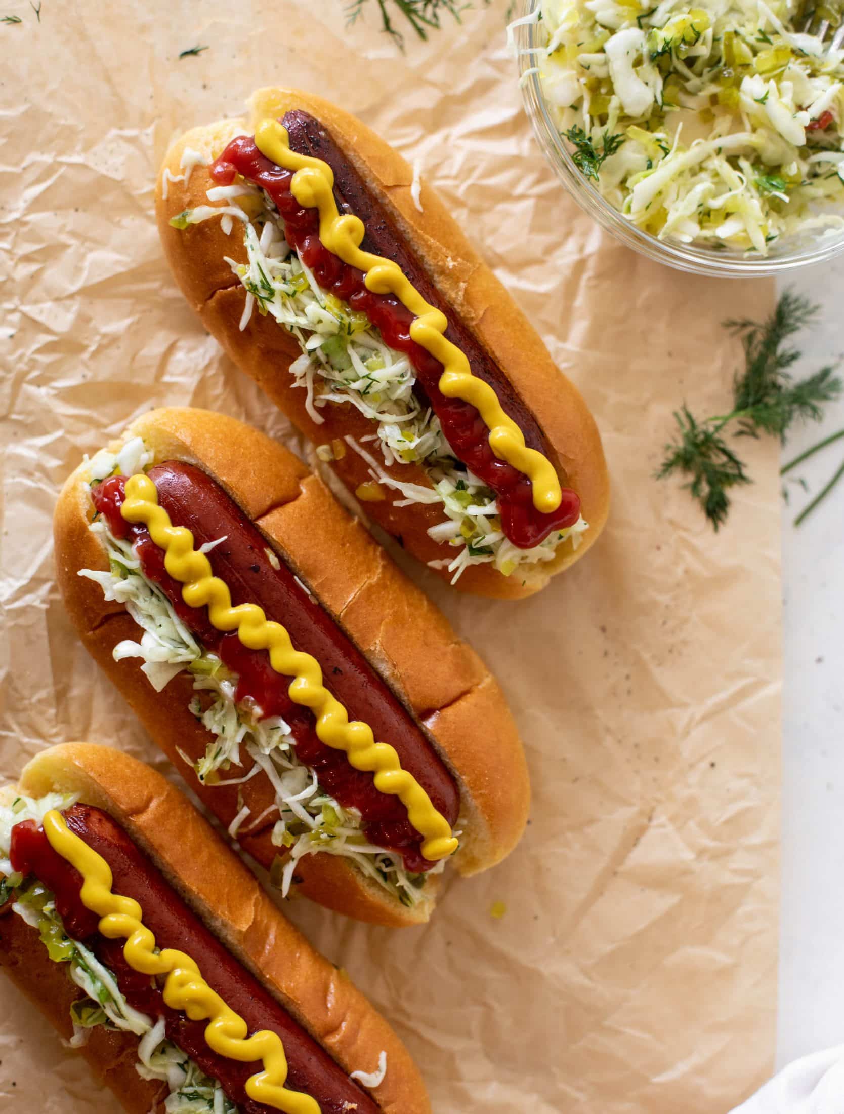 pickle slaw for hot dogs and burgers