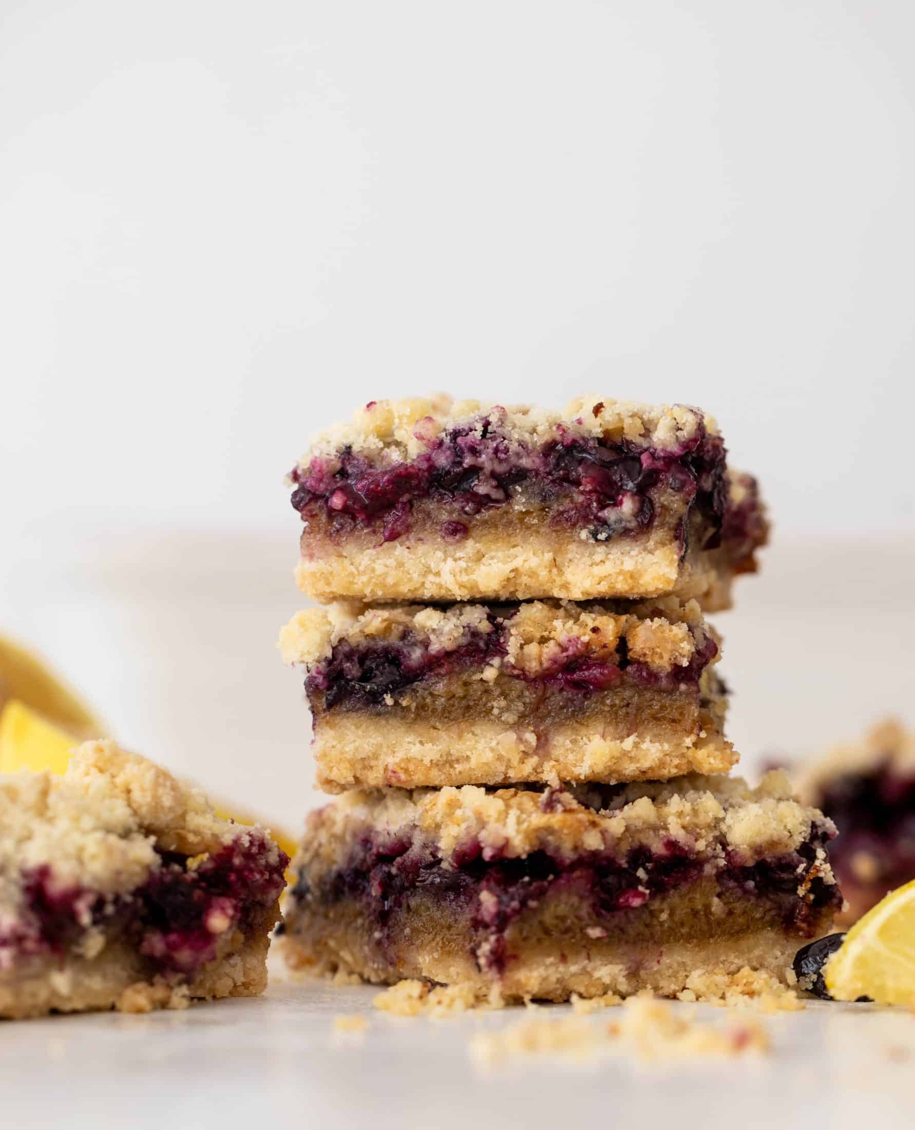 lemon blueberry cobbler bars