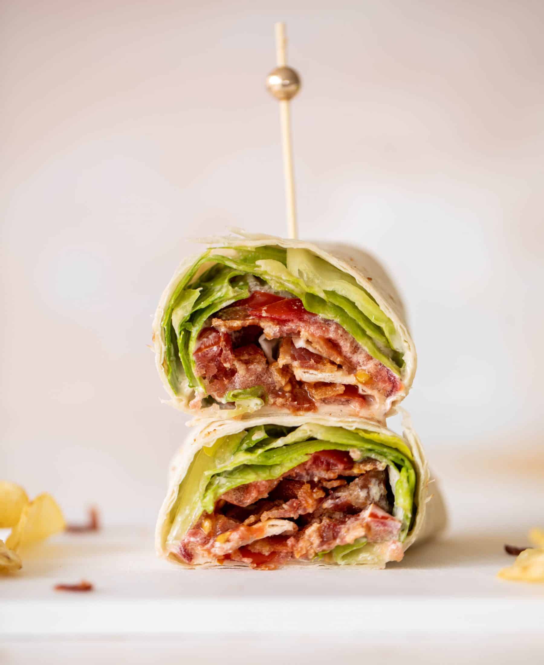 BLT wraps with jalapeno ranch
