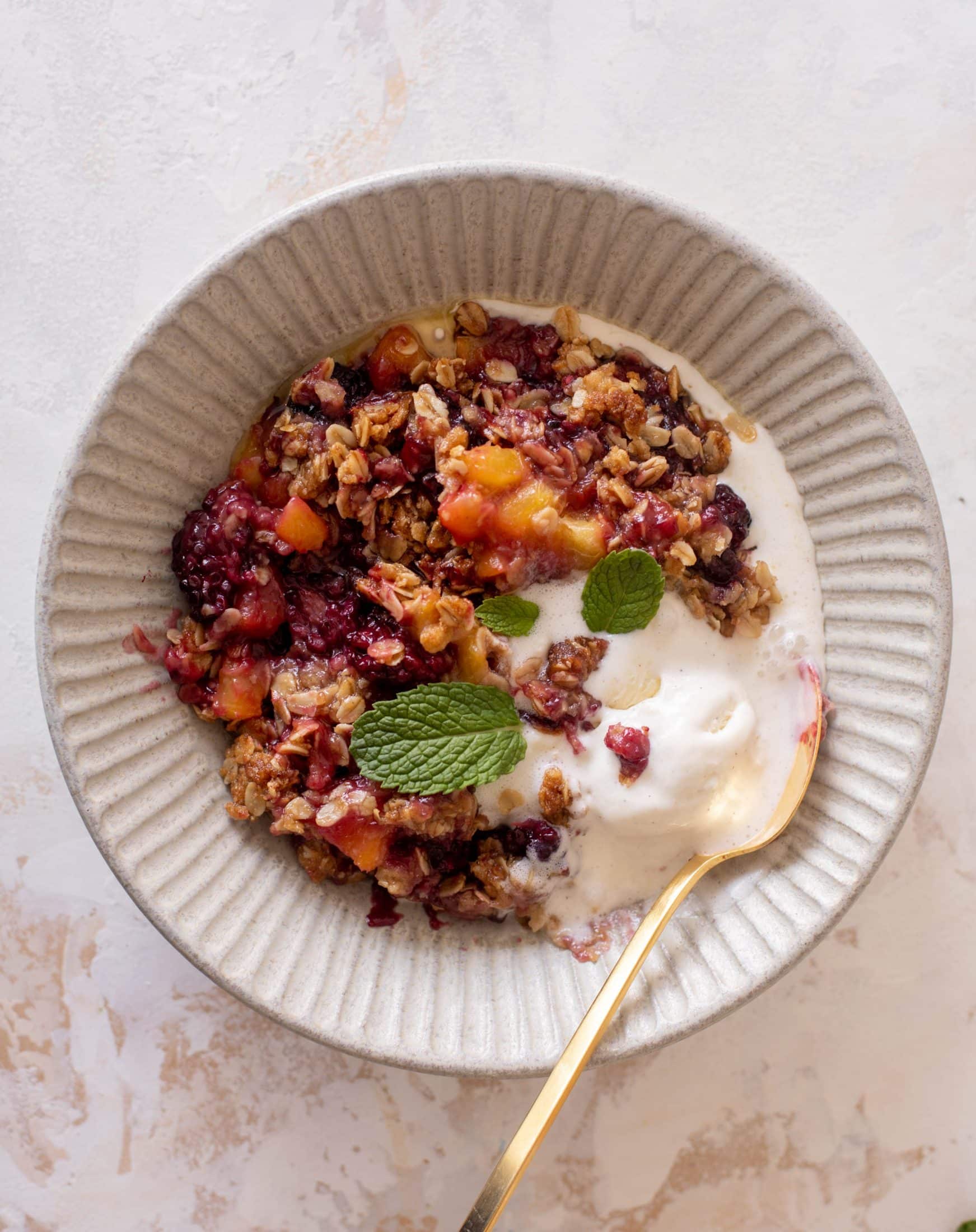 blackberry peach crisp