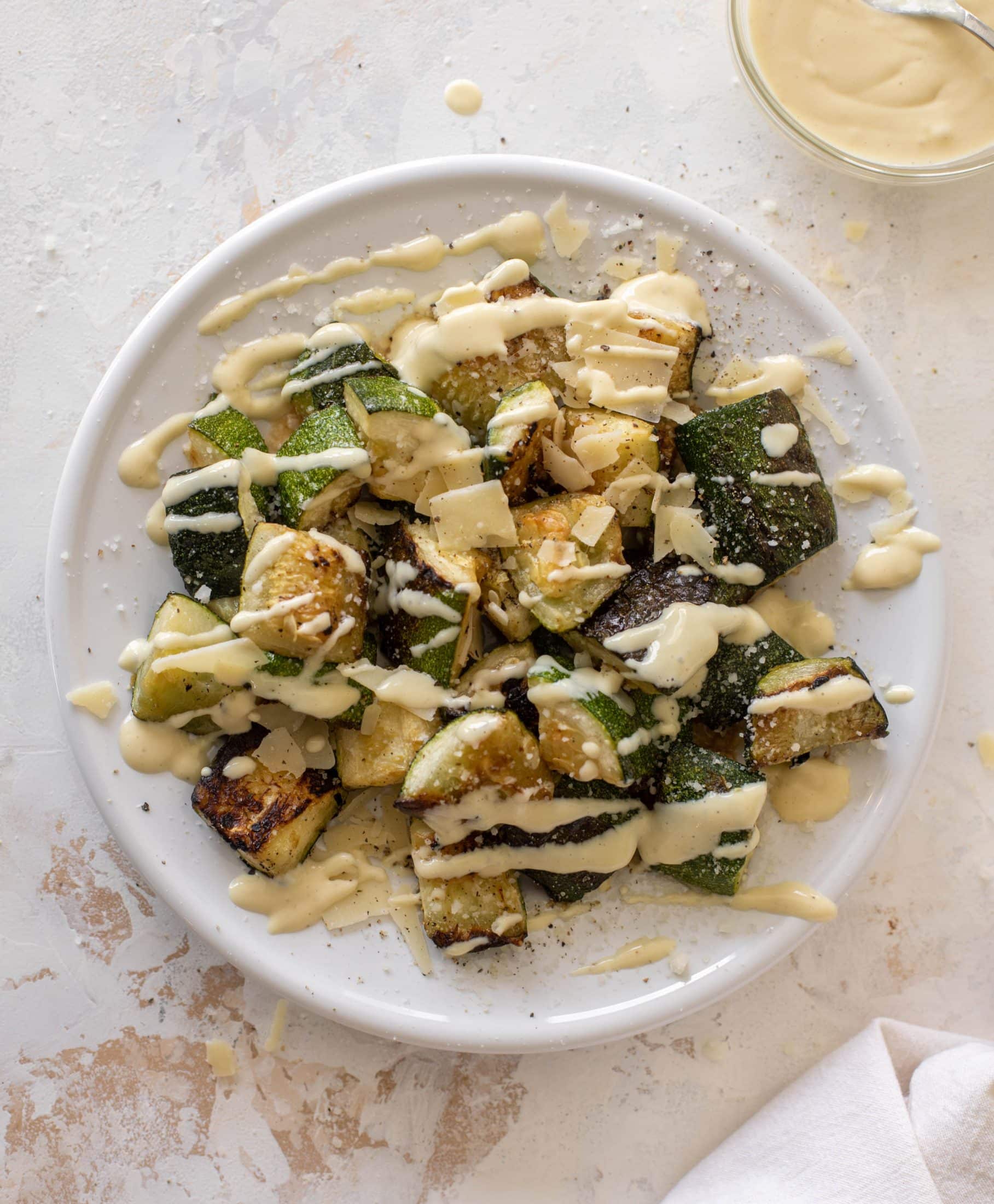 grilled zucchini caesar