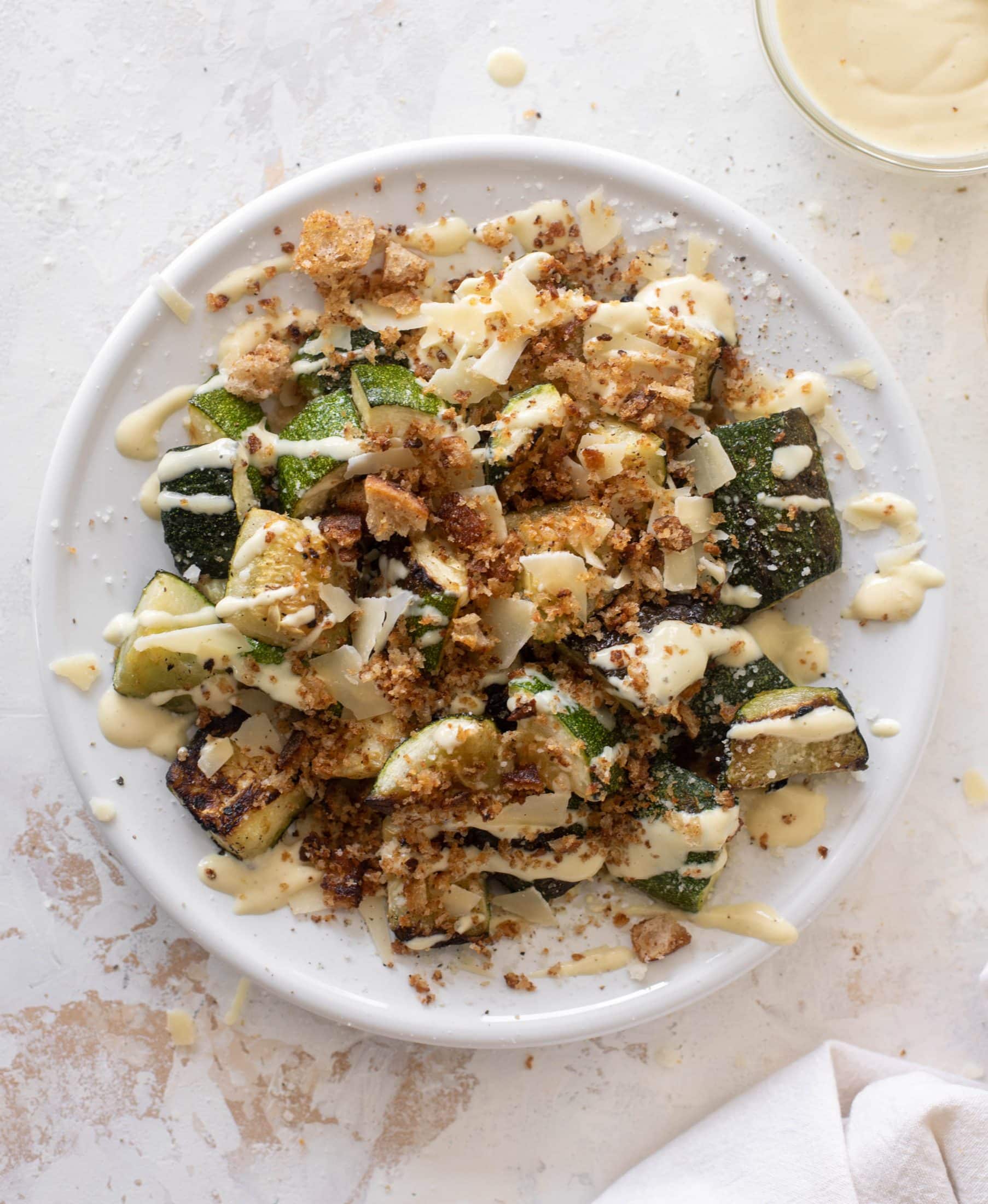 grilled zucchini caesar