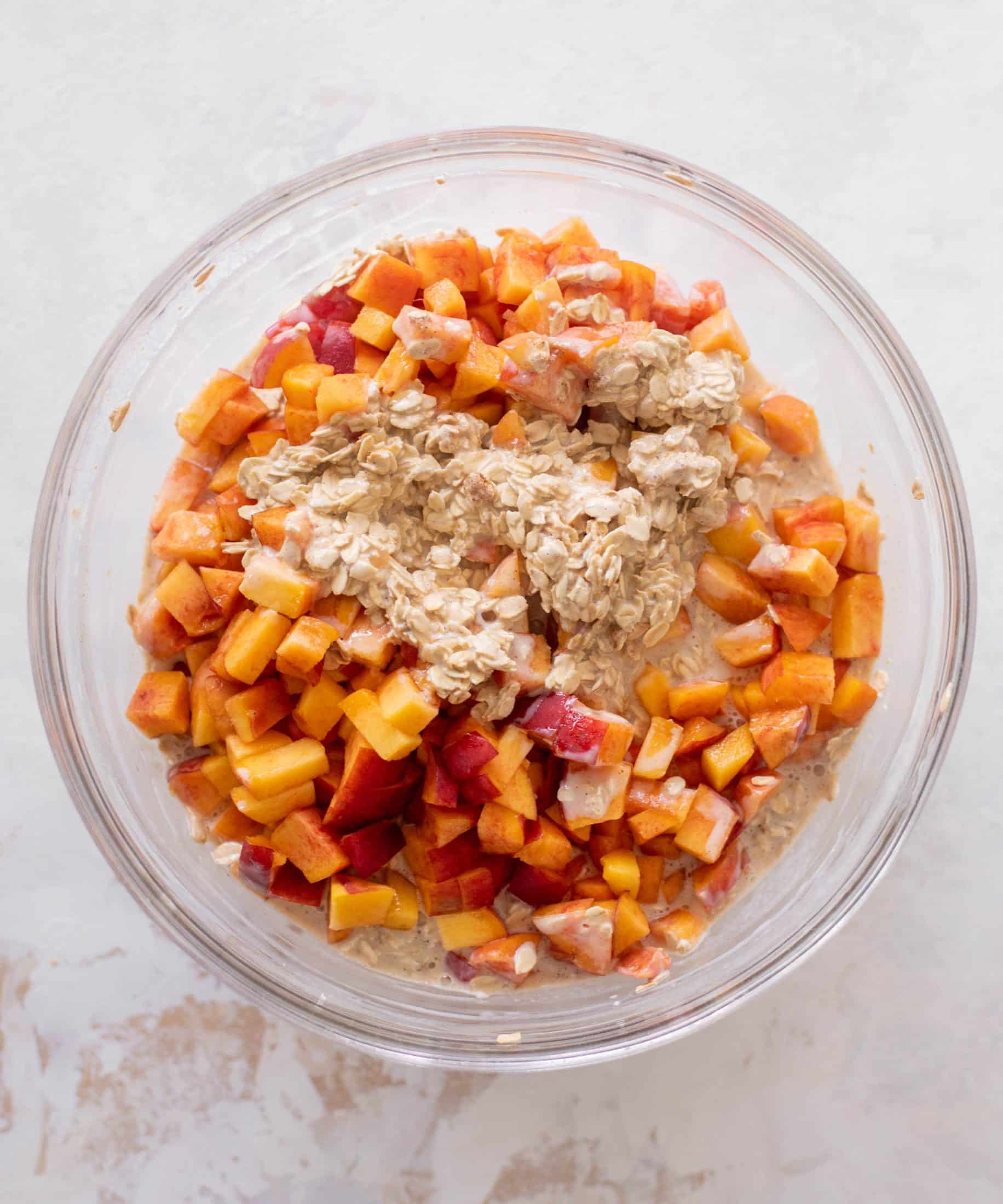 peaches and cream baked oatmeal