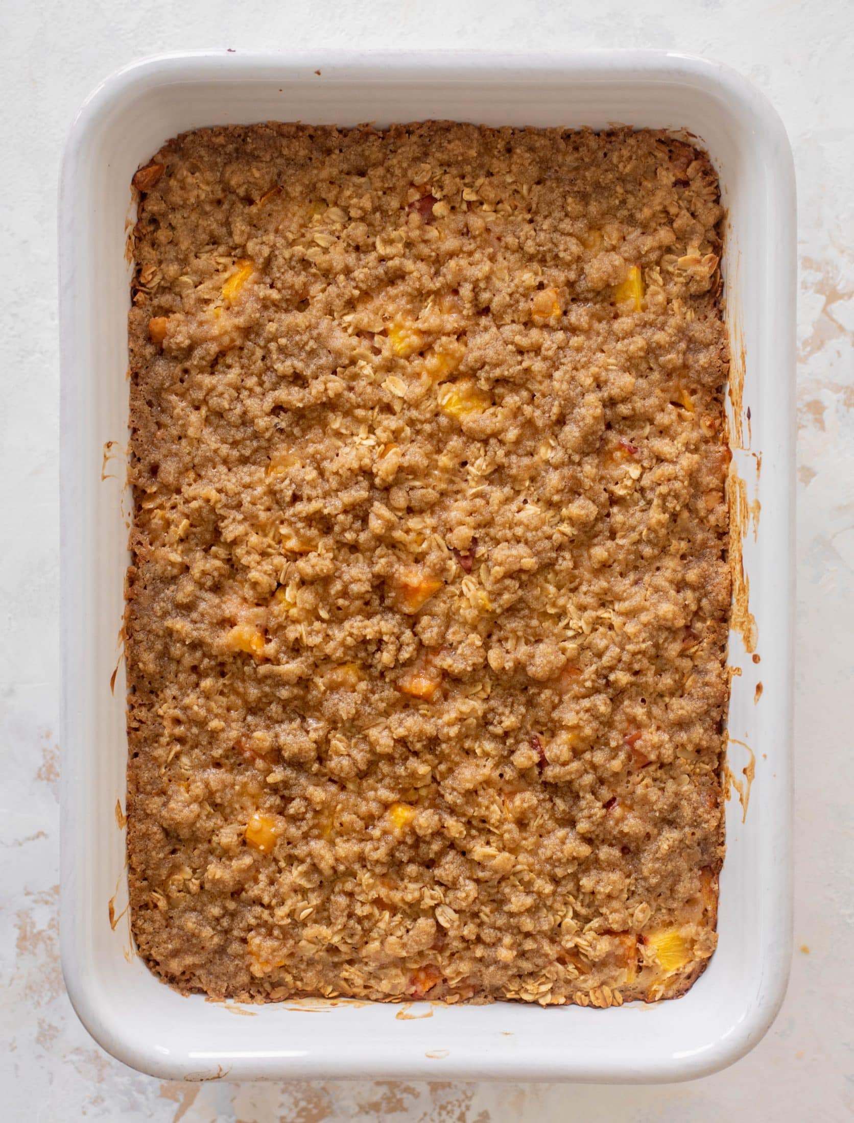 peaches and cream baked oatmeal