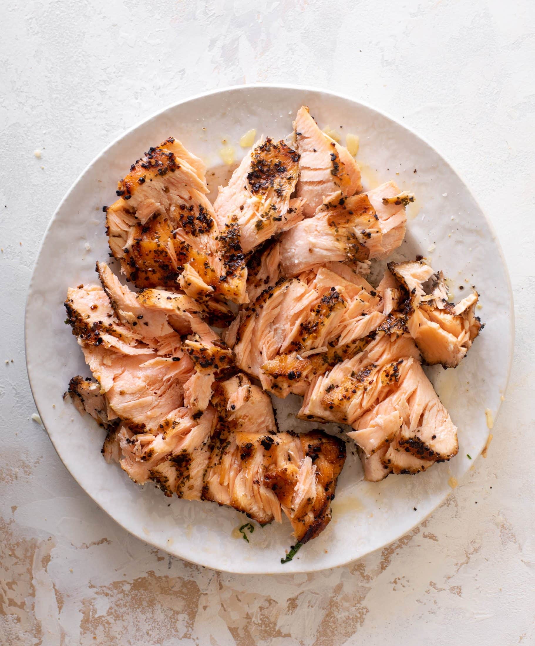 summer salmon spaghetti