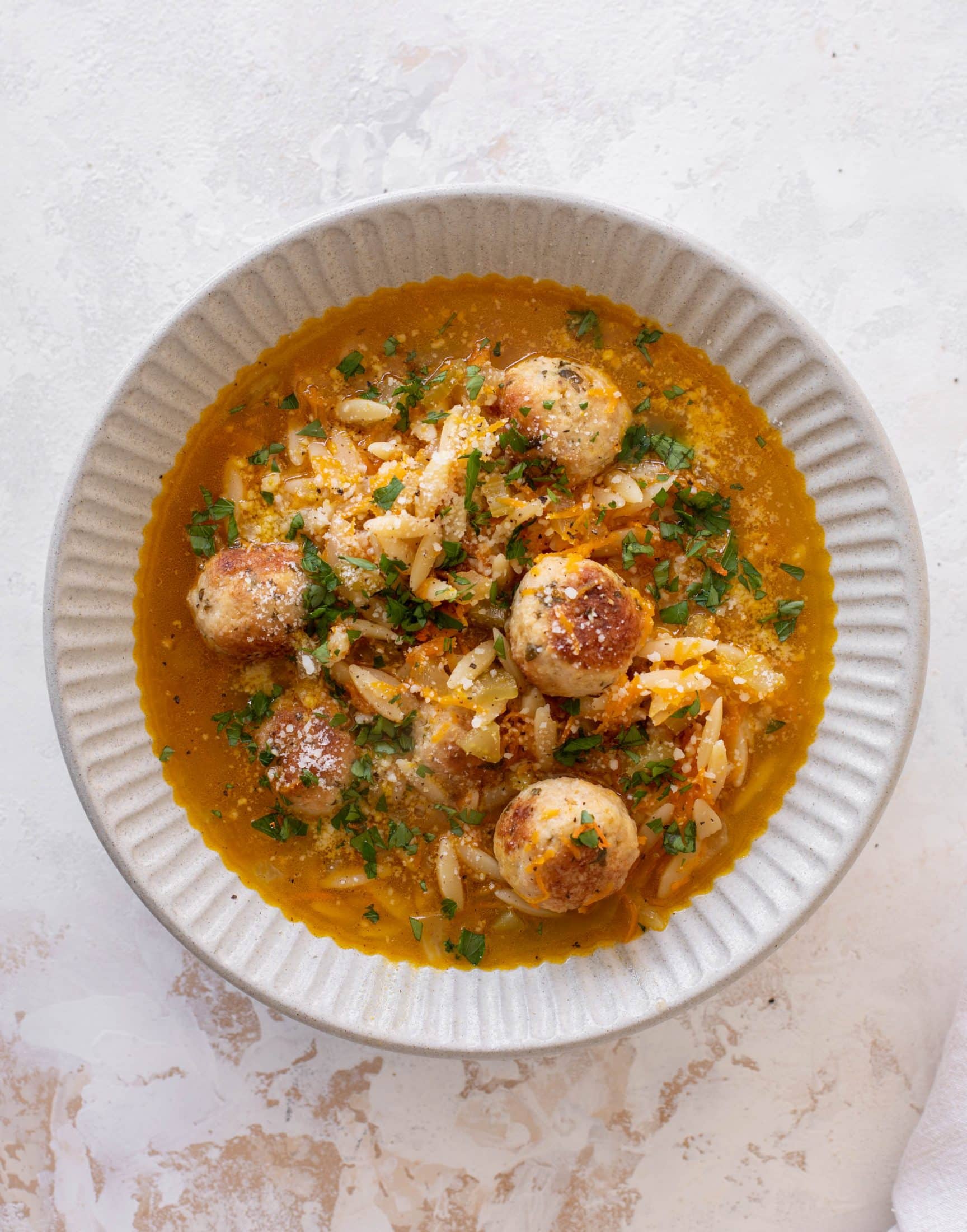 chicken meatball noodle soup