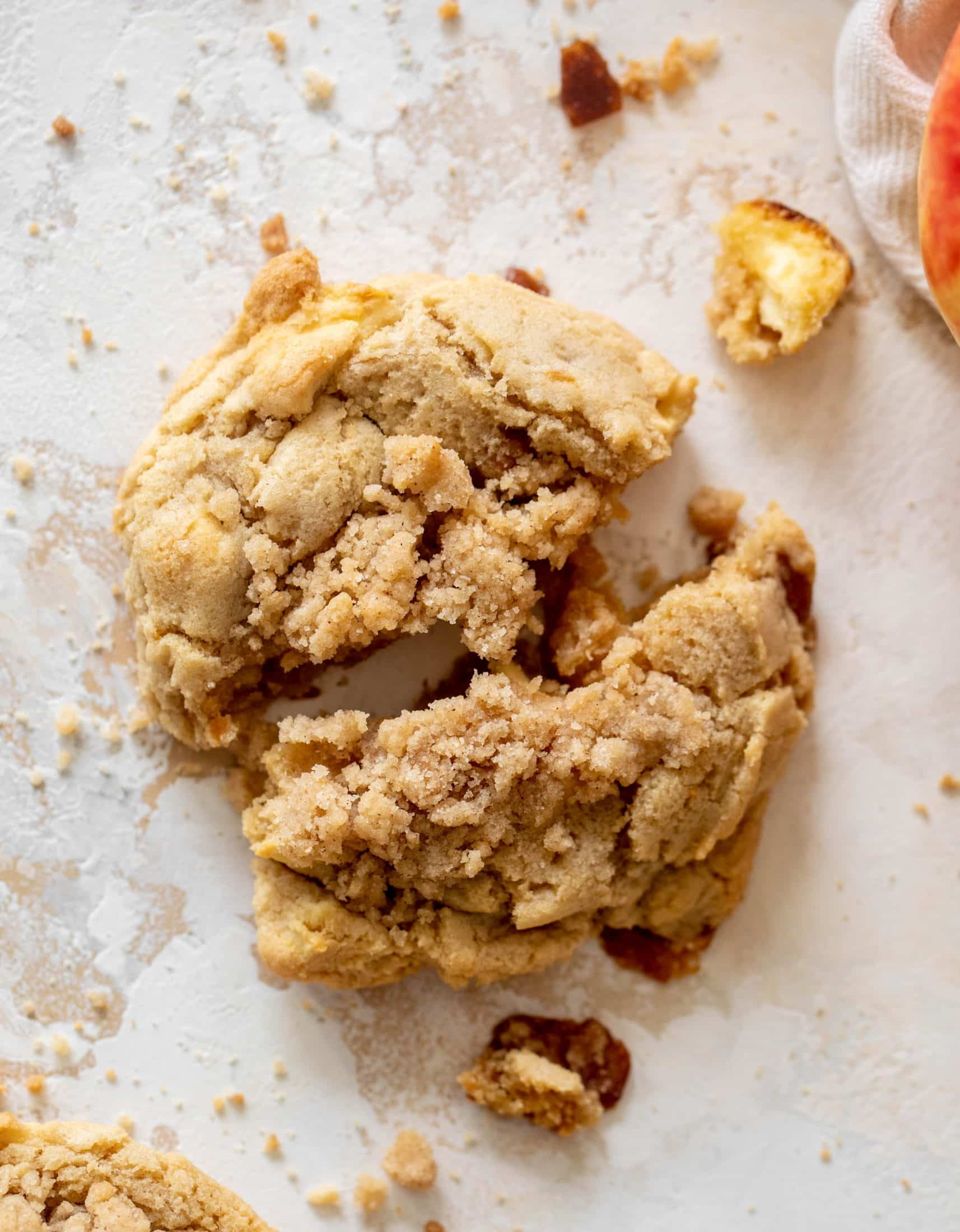 caramel apple crumble cookies