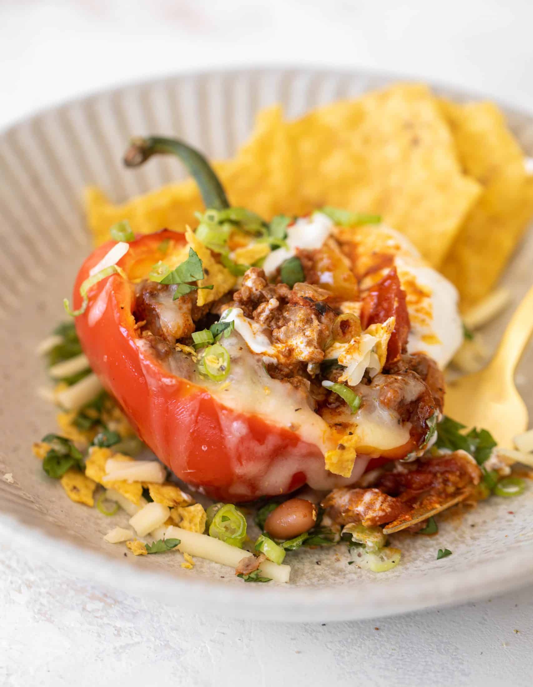 chili stuffed peppers