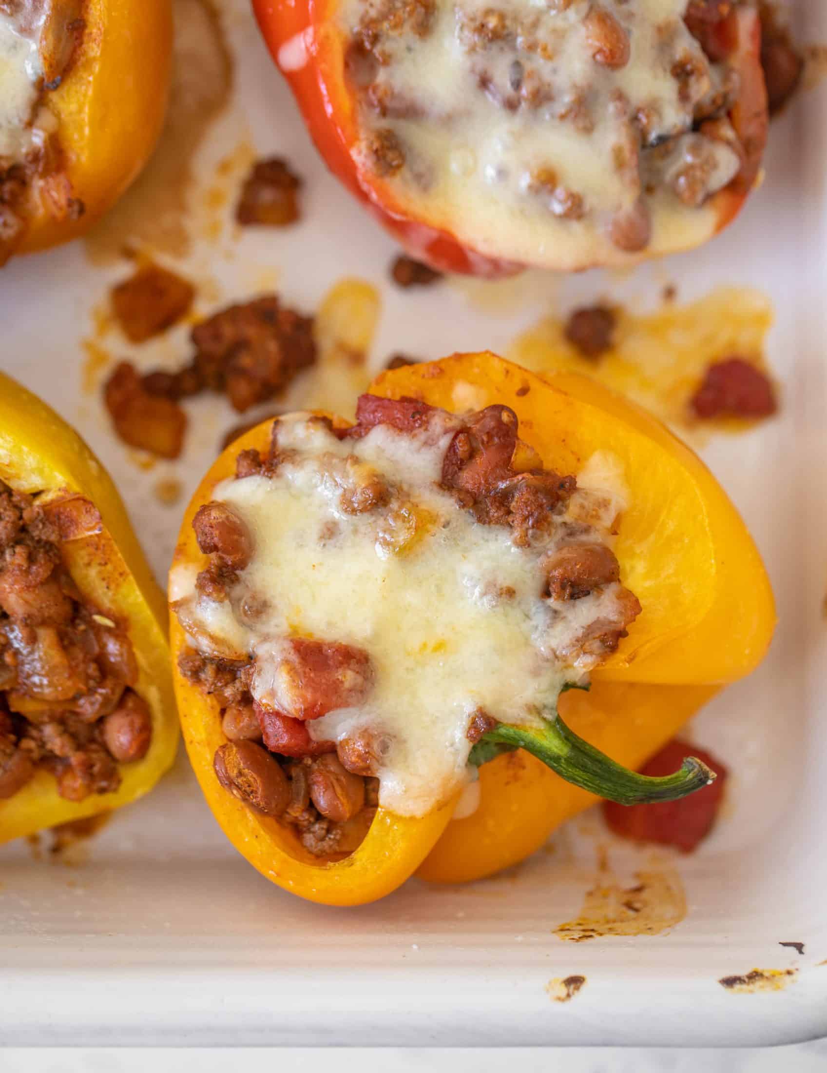 chili stuffed peppers