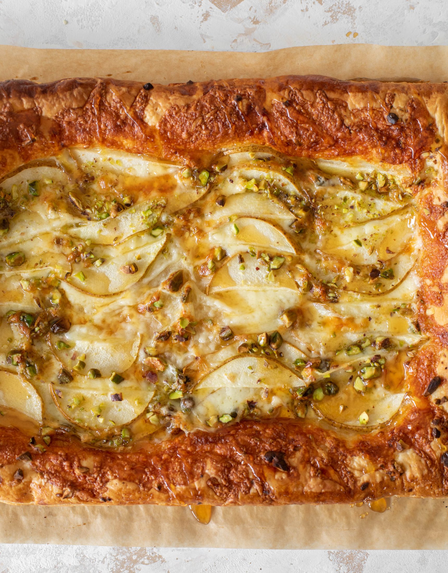 pistachio pear puff pastry