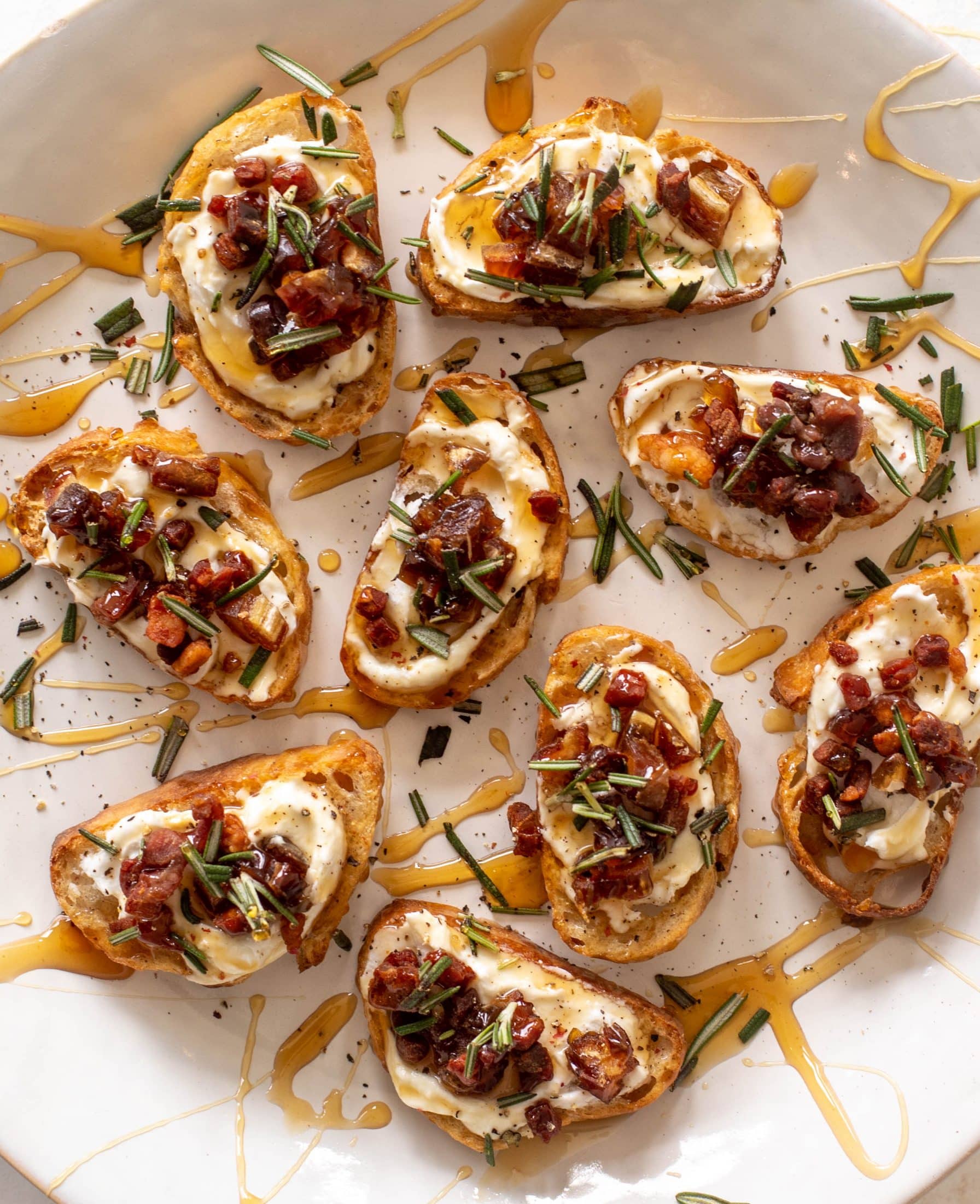 whipped ricotta crostini