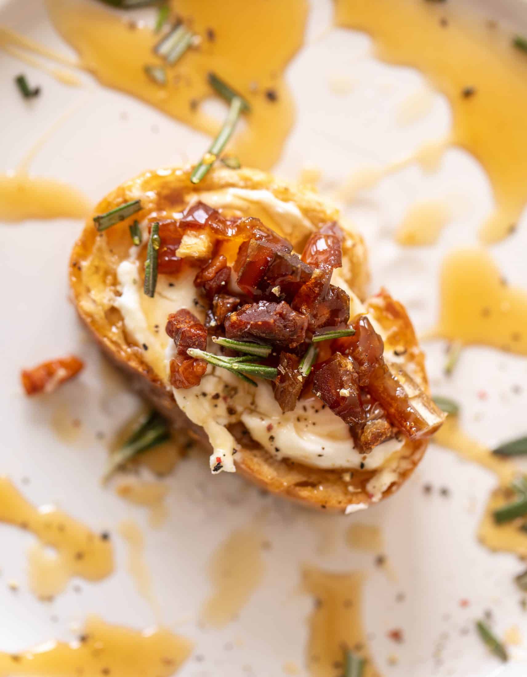 whipped ricotta crostini