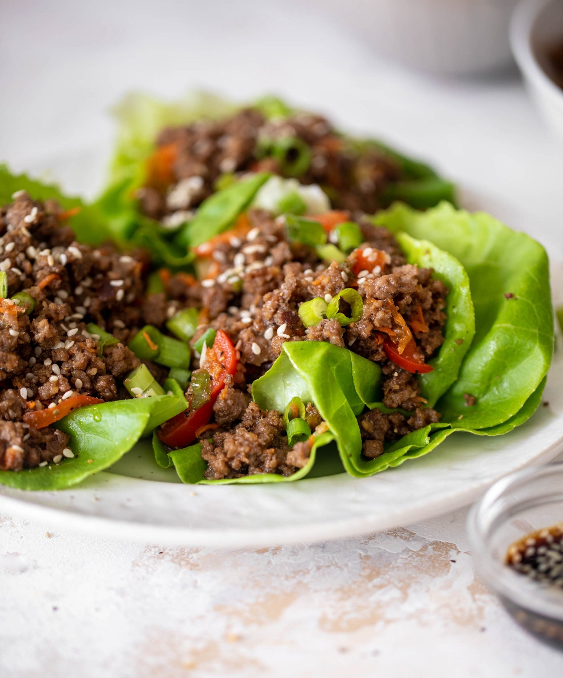 honey ginger beef lettuce wraps