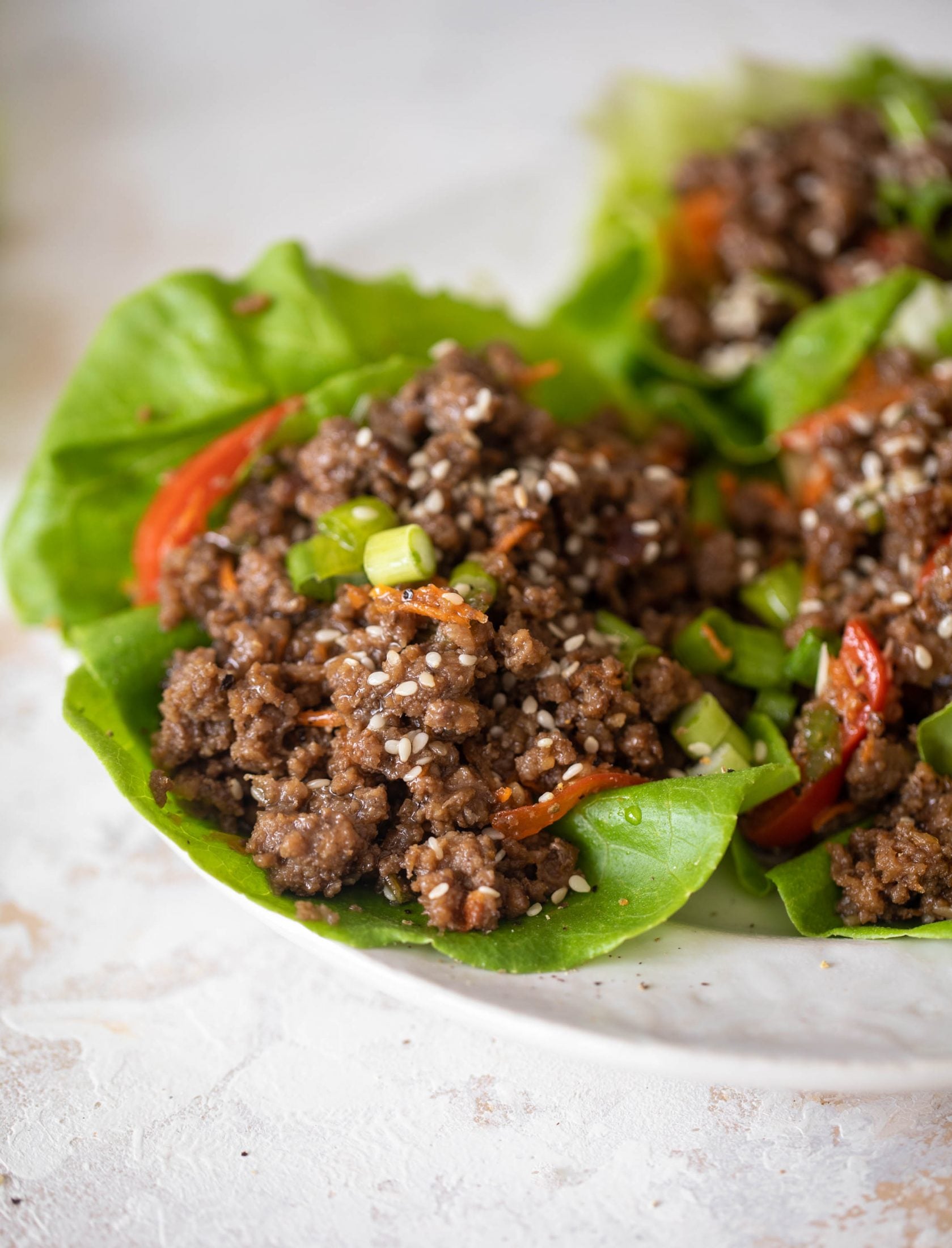 honey ginger beef lettuce wraps