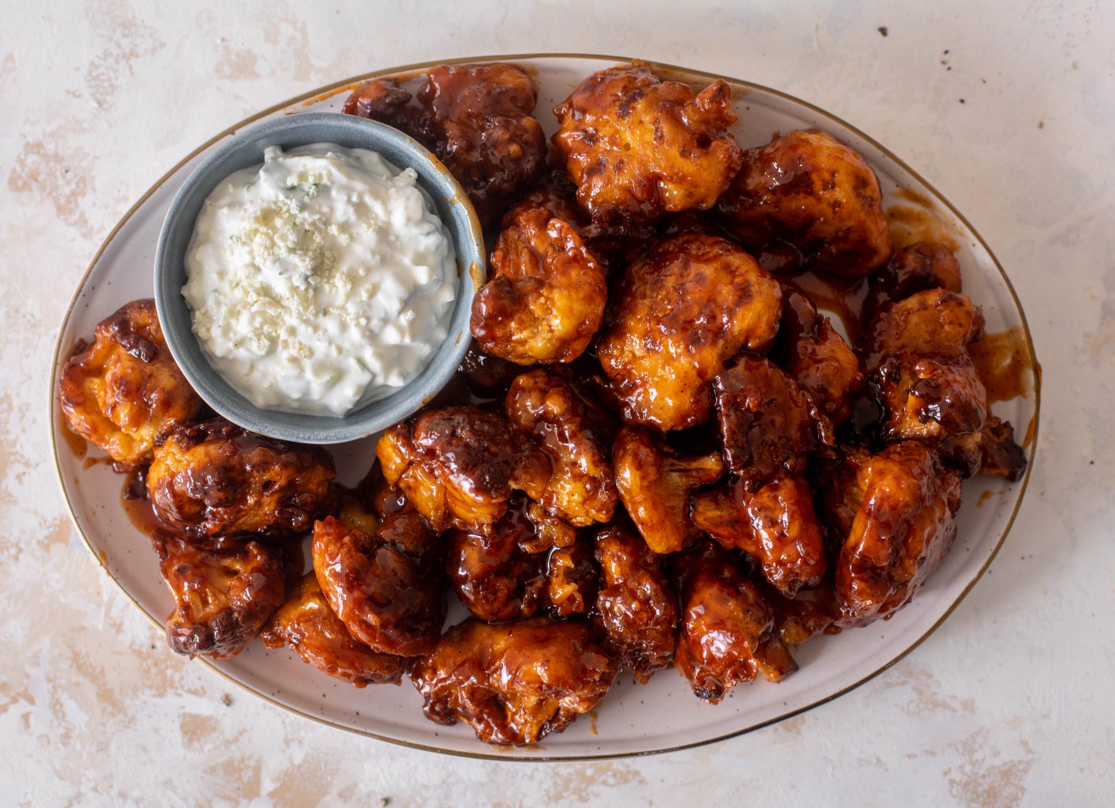 sticky BBQ cauliflower bites