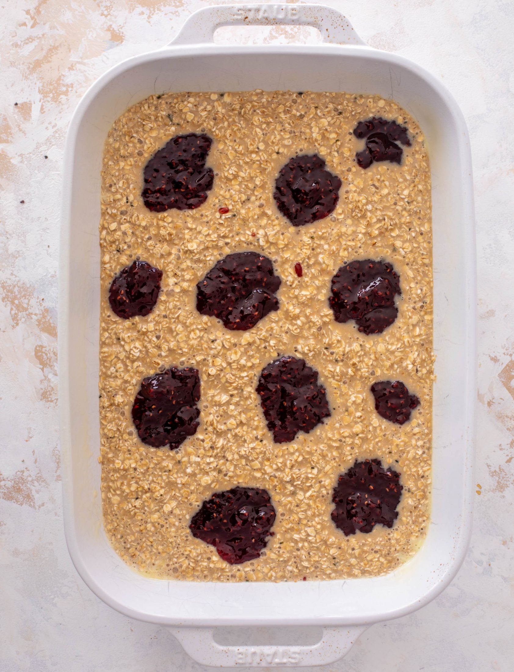 peanut butter and jelly baked oatmeal
