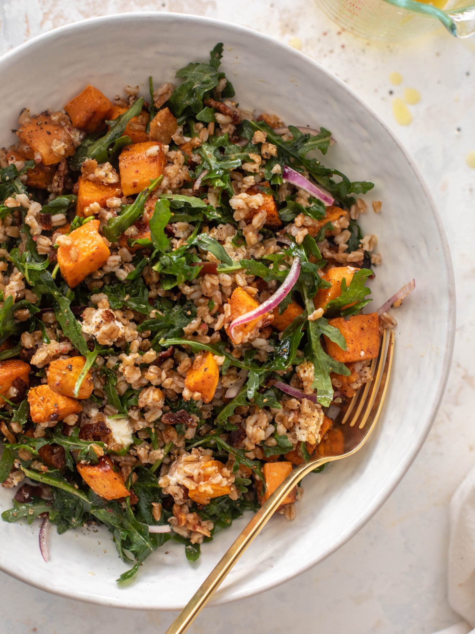 sweet potato farro salad