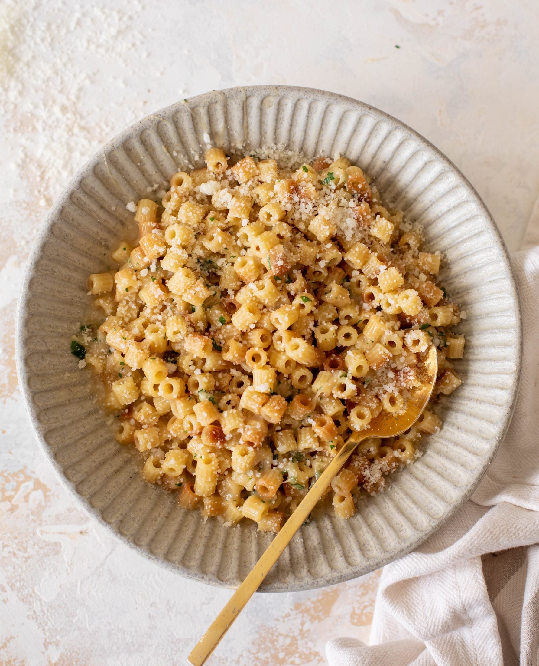 15 minute garlic parmesan pasta