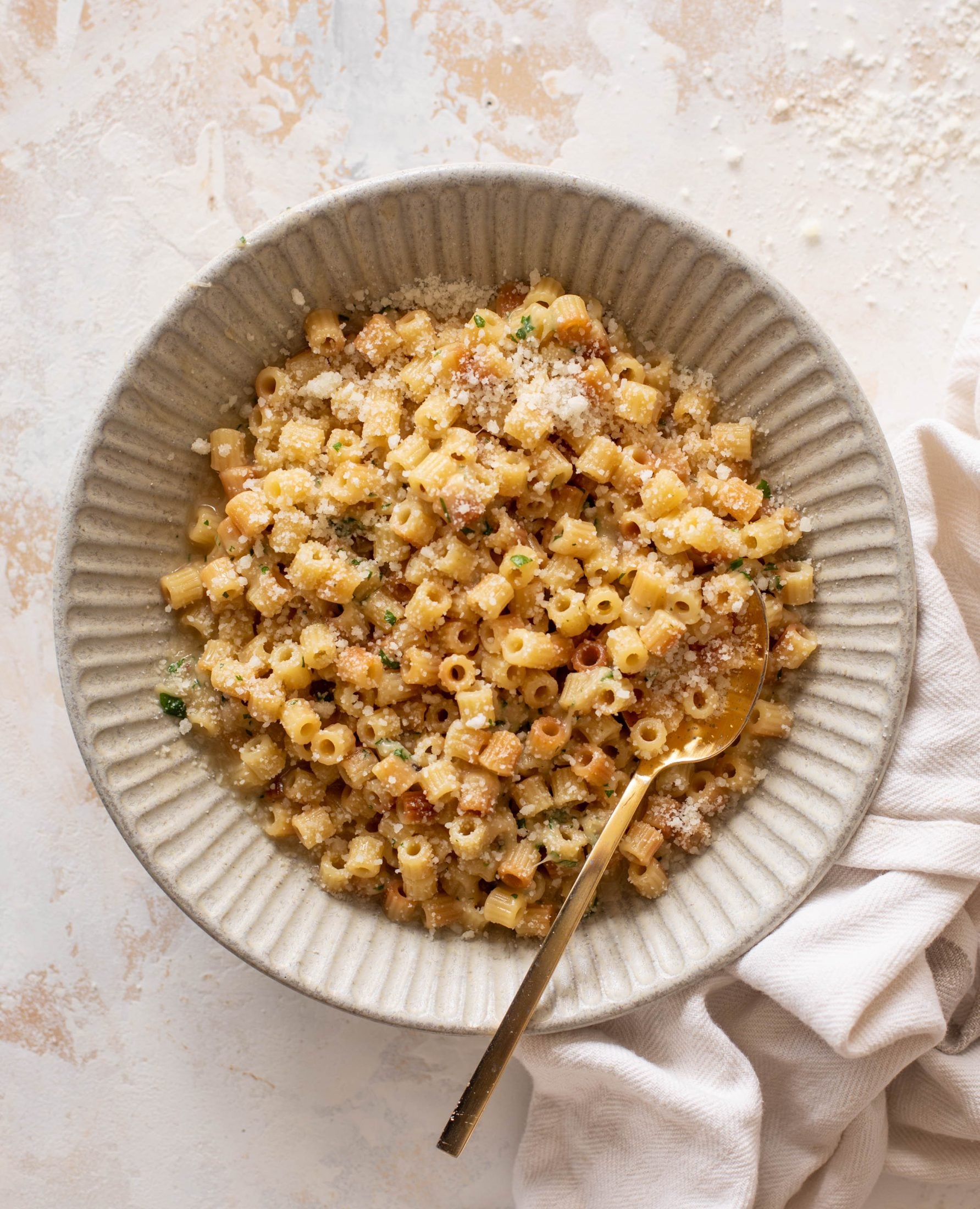 15 minute garlic parmesan pasta