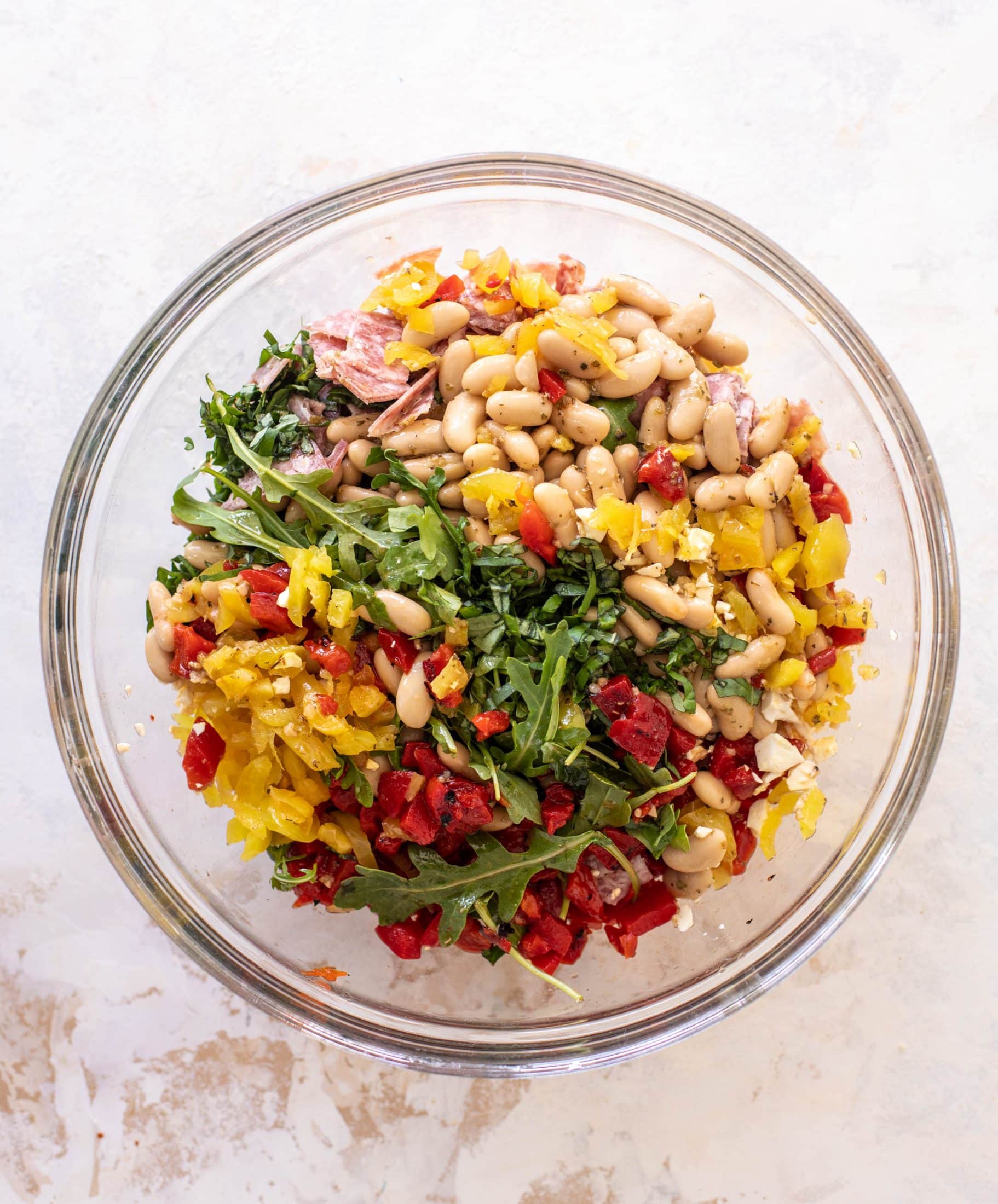 summer salami white bean salad